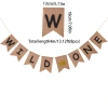 ONE baby's first birthday party decoration flag banner latte art 1 year old linen string flag 2 Swallowtail Flag Application Scenario